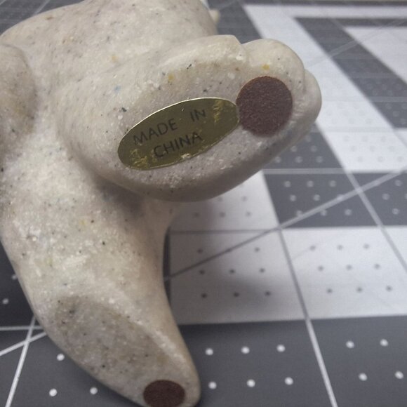 Quarry Critters Caz 2001 Cat Figurine Resin Stone Wave Grin Smile Kitty Vintage - Picture 8 of 10